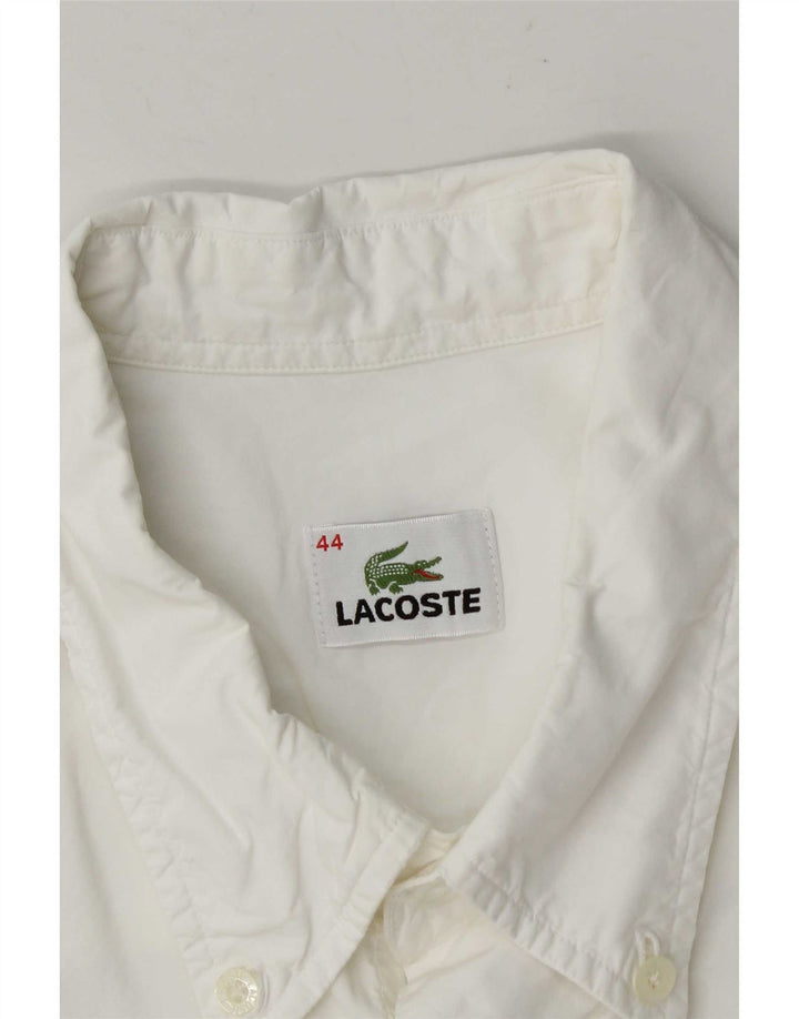 Cămașă cu mânecă scurtă pentru bărbați Lacoste Mărimea 44 XL Albă