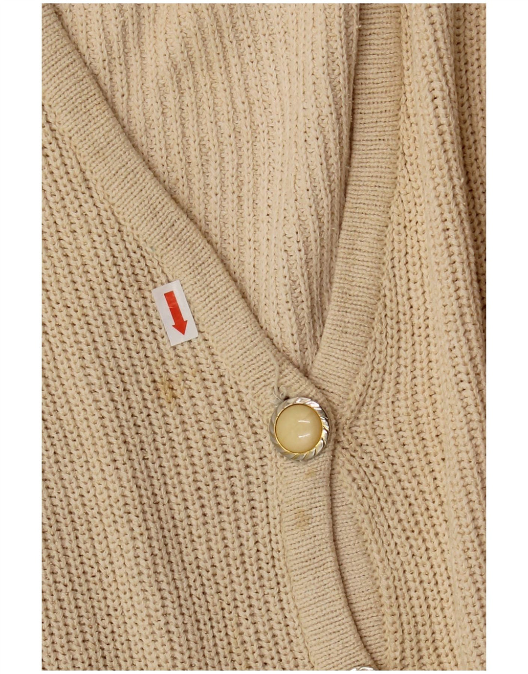 Pulover cardigan supradimensionat pentru femei VINTAGE EU 46/48 XL alb