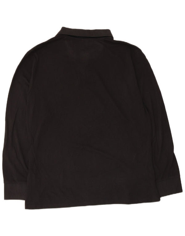 Cămașă polo cu mânecă lungă North Sails pentru bărbați, bumbac negru XL