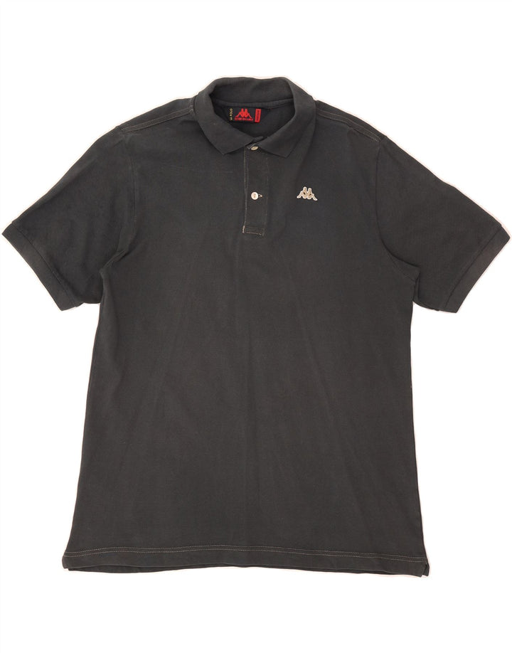 KAPPA Mens Polo Shirt Medium Black Cotton Vintage Kappa and Second-Hand Kappa from Messina Hembry 
