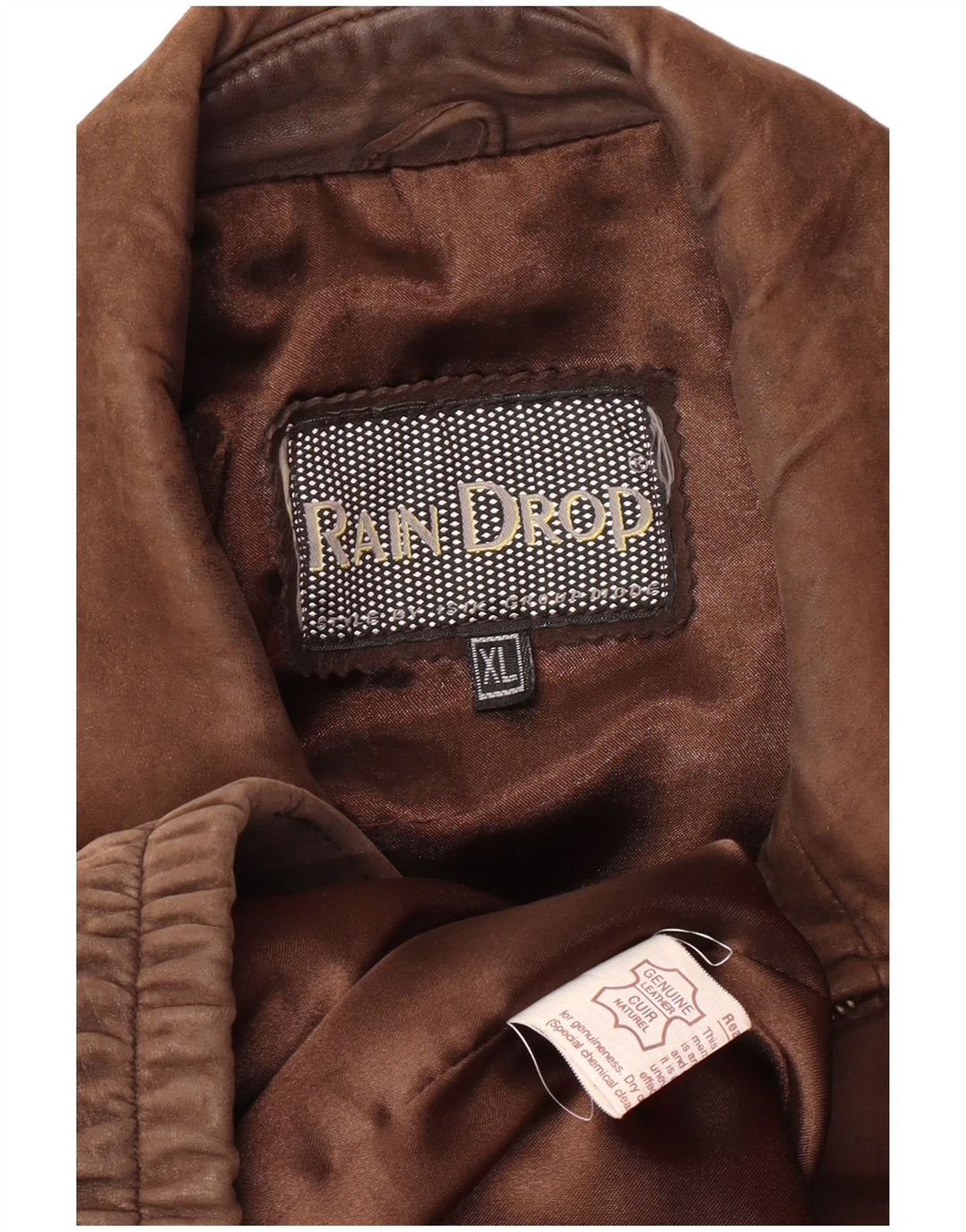 Jachetă din piele vintage pentru bărbați UK 42 XL din piele maro