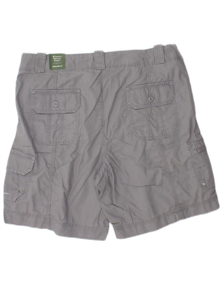 Pantaloni scurti cargo pentru femei Eddie Bauer US 12 Large W34 Bumbac gri