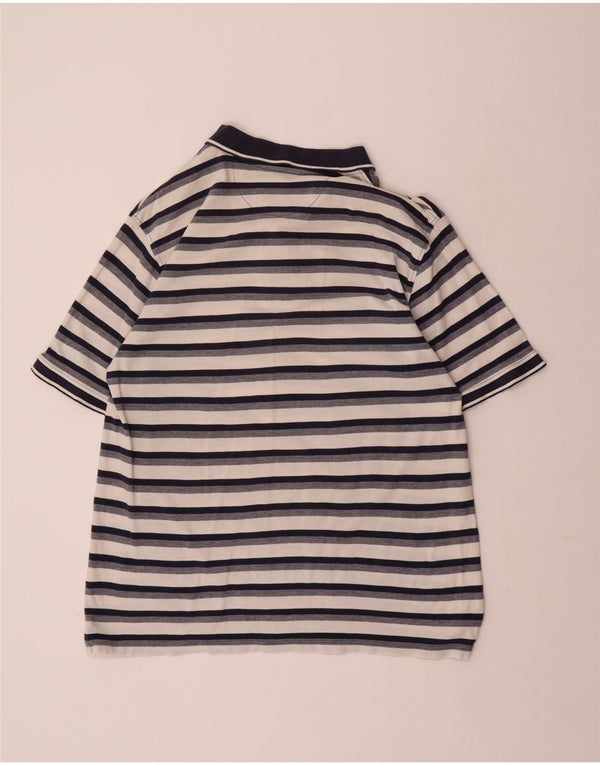 JAMES PRINGLE Cămașă polo pentru bărbați din bumbac cu dungi, albastru bleumarin