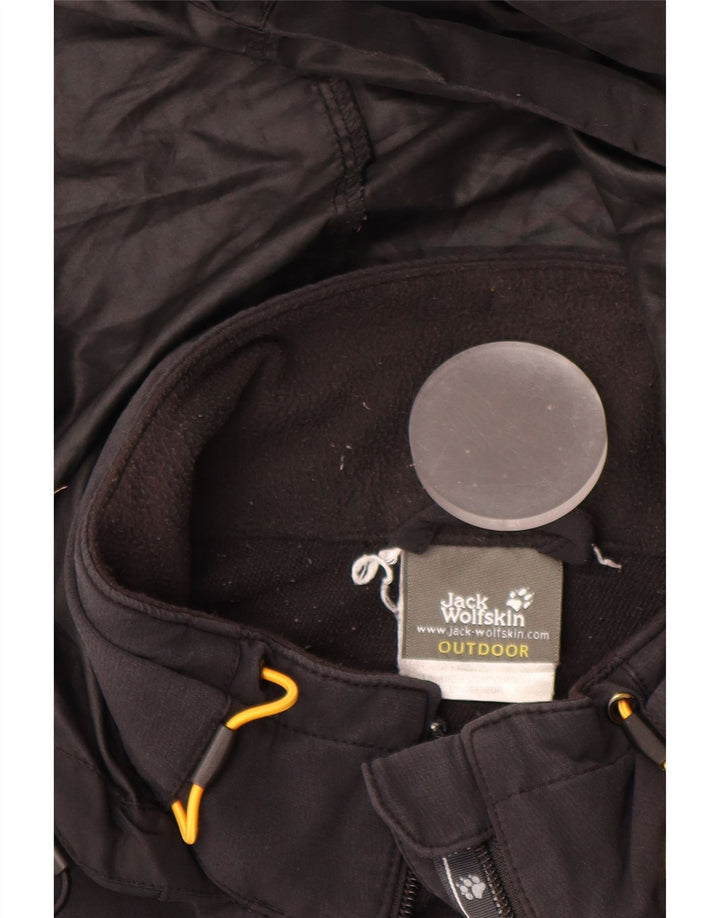 JACK WOLFSKIN Jachetă de vânt cu glugă pentru bărbați UK 44/46 XL Poliamidă neagră