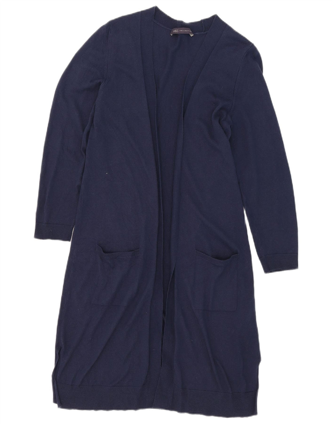 Pulover cardigan cu paragate pentru femei Marks & Spencer UK 12 Medium Bleumarin