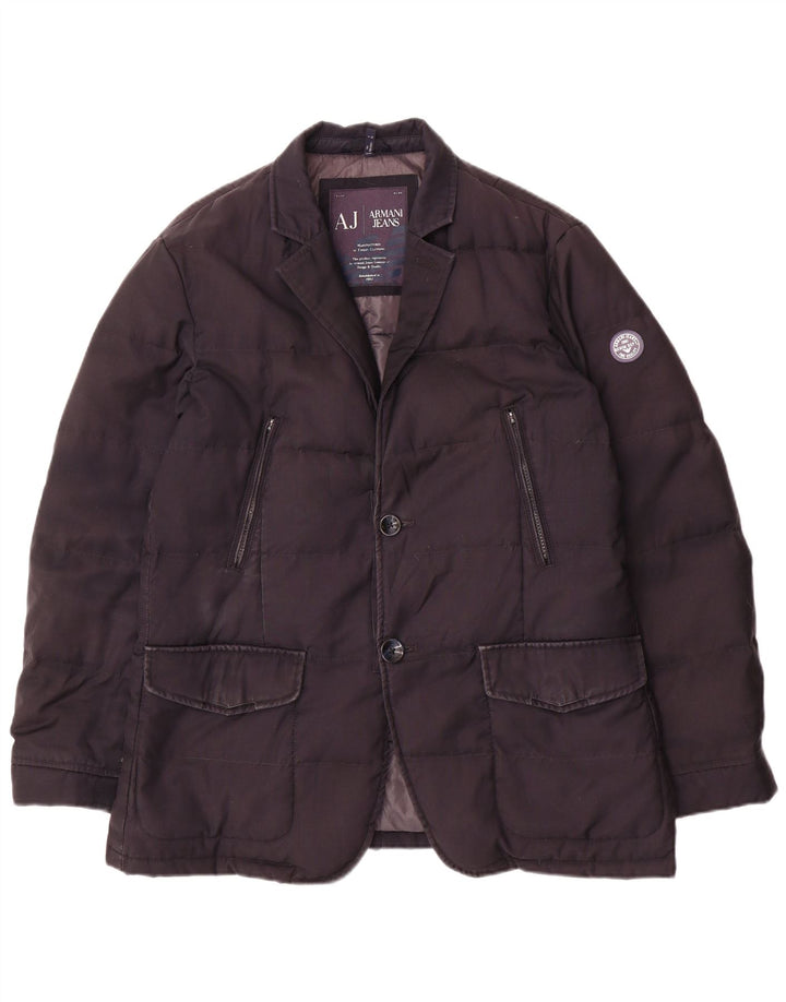 Jachetă blazer căptușită cu 2 nasturi Armani Jeans, pentru bărbați, IT 50, mare, bleumarin