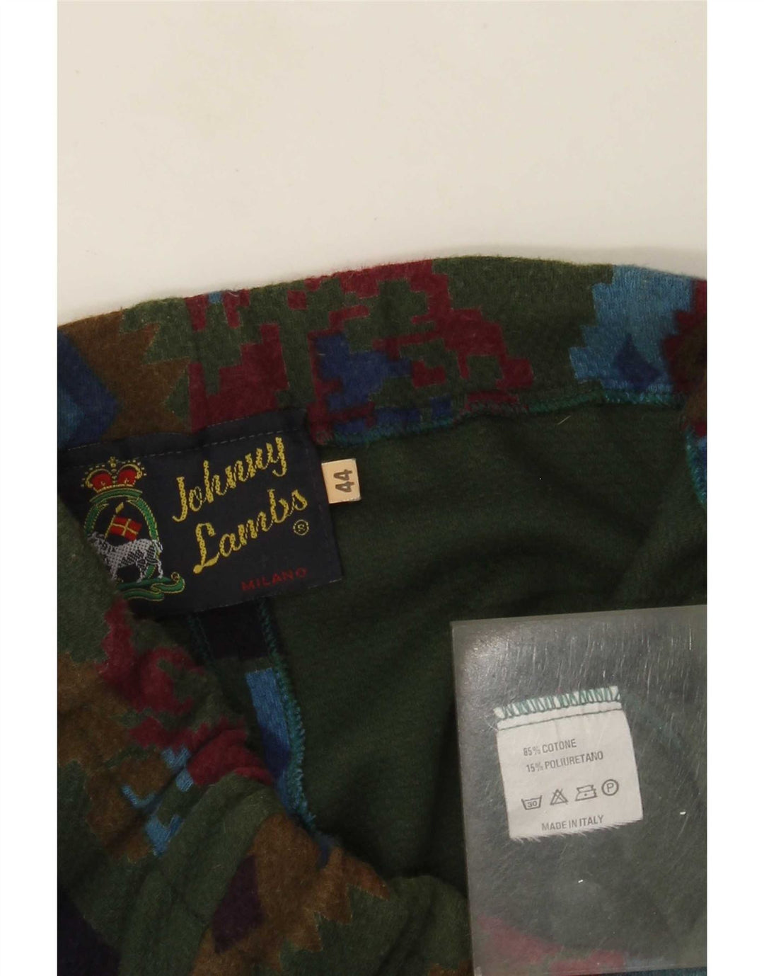 Fusta mini pentru femei Johnny Lambs IT 44 Medium W30 Verde Geometric Aztec