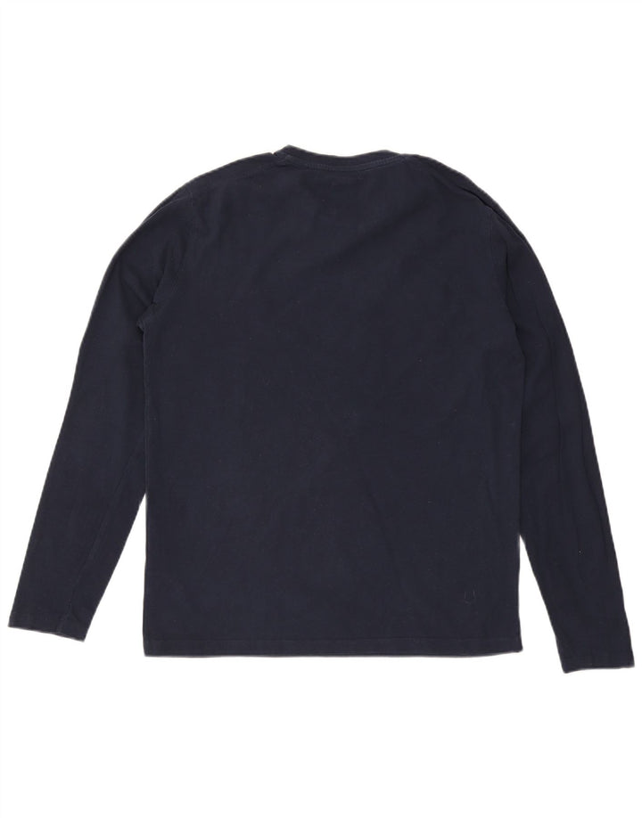 U.S. Polo Assn. Top pentru bărbați cu mânecă lungă, mediu, bleumarin, bumbac