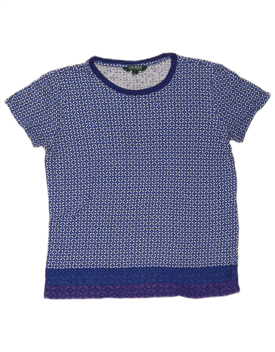 Tricou pentru femei Ralph Lauren Top UK 10 Small Blue Ikat Linen