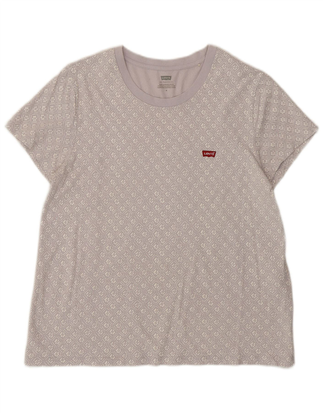 Tricou cu grafic Levi's pentru femei Top UK 14 Medium Lilac Geometric Bumbac