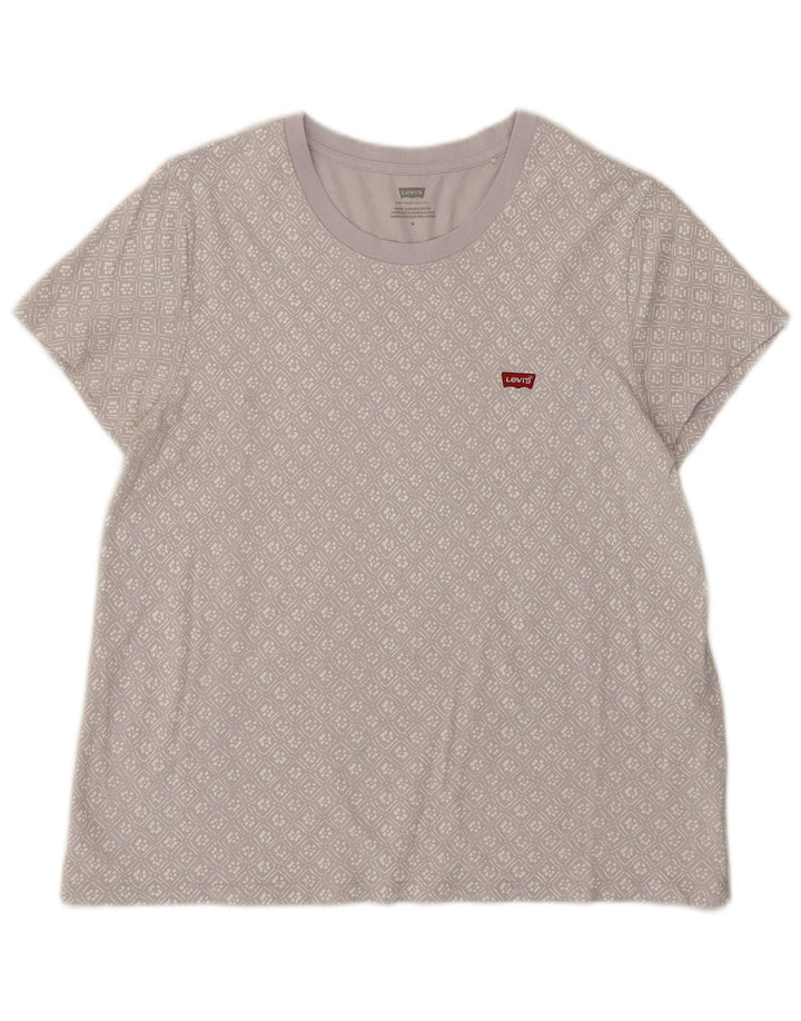 Tricou cu grafic Levi's pentru femei Top UK 14 Medium Lilac Geometric Bumbac