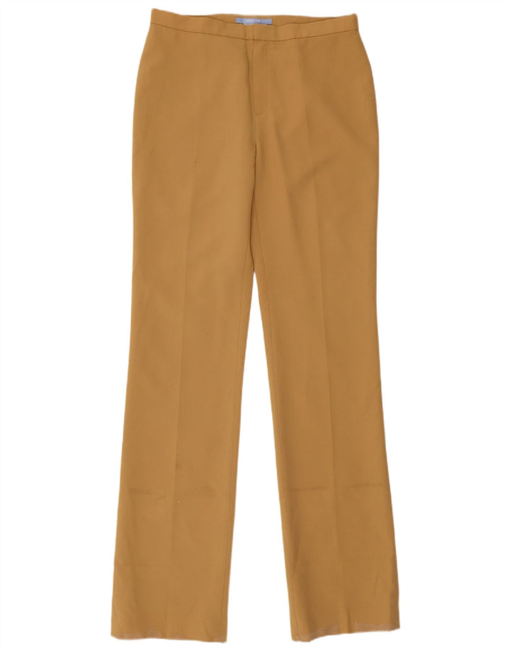 Pantaloni de costum drepți pentru femei Zara EU 40 Mediu L30 L35 Bej Poliester