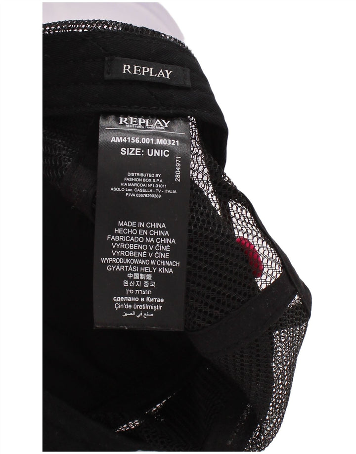 Șapcă de camioner cu grafică pentru femei Replay, mărime unică, din poliester color bloc de culoare roz