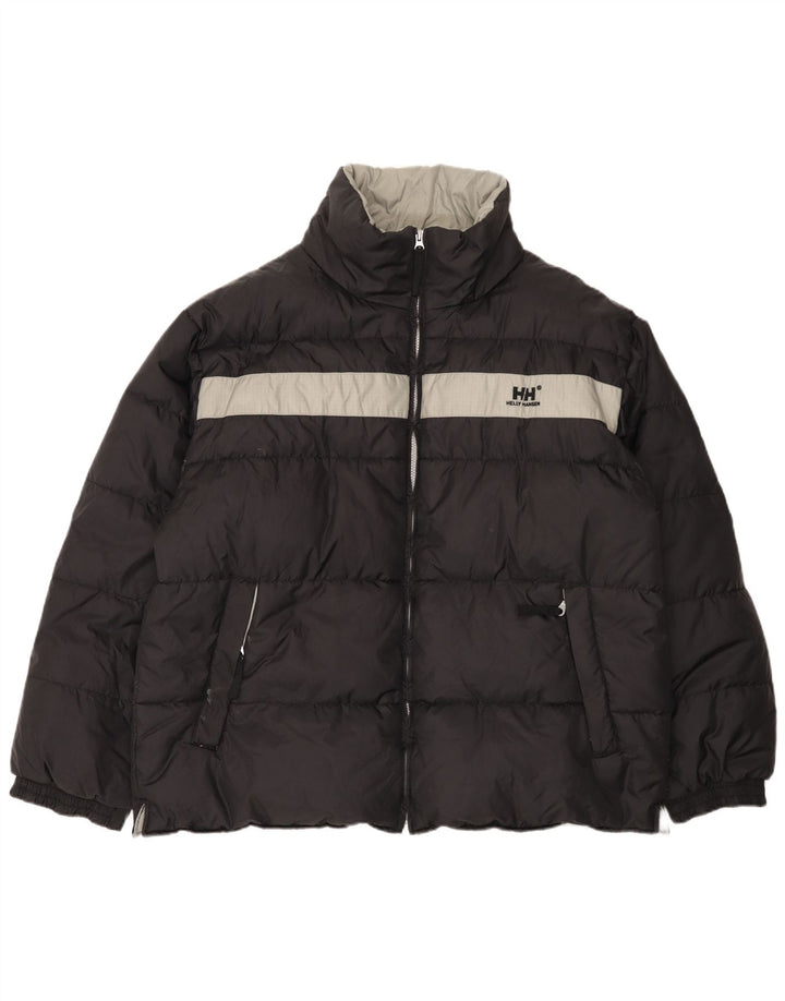 Jachetă căptușită cu grafică Helly Hansen pentru bărbați UK 44 2XL Negru Colorblock Nylon