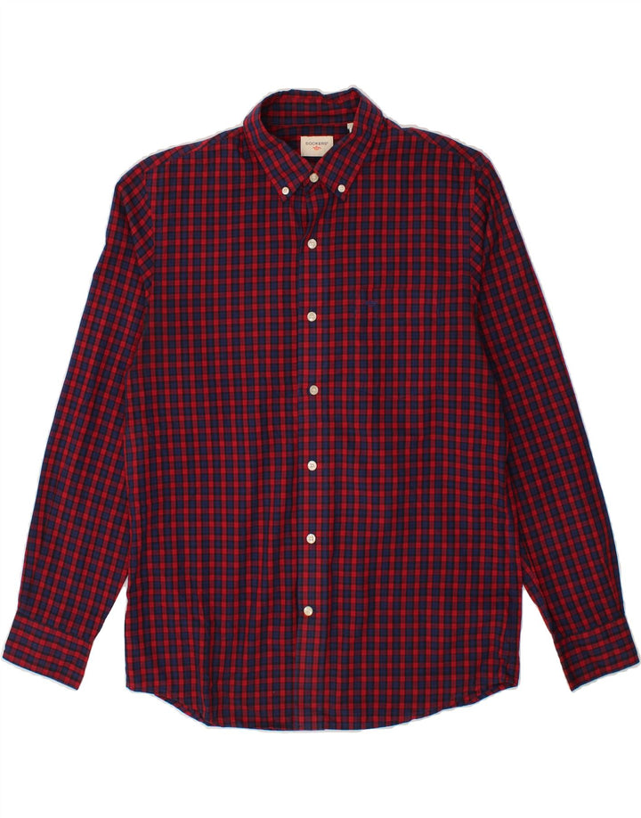 DOCKERS Mens Shirt Medium Red Check Cotton Vintage Dockers and Second-Hand Dockers from Messina Hembry 