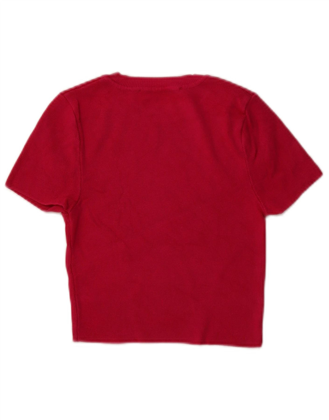 Pulover ZARA pentru damă, cu mânecă scurtă, cu decolteu, mic, roz