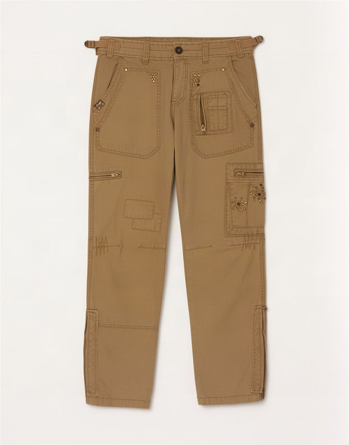 Pantaloni cargo drepti pentru bărbați Lee Cooper W28 L32 bumbac bej