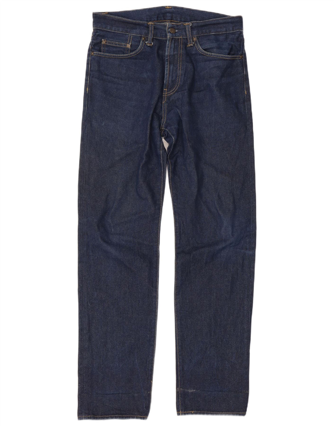 Blugi pentru bărbați CARHARTT Drepți W29 L32 Bumbac bleumarin