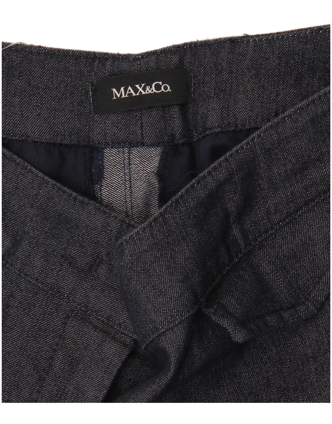 MAX & CO. Pantaloni casual drepti pentru femei cu talie joasă L30 L26 bleumarin