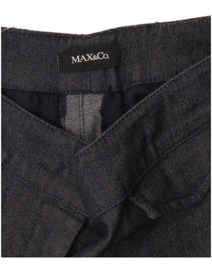 MAX & CO. Pantaloni casual drepti pentru femei cu talie joasă L30 L26 bleumarin