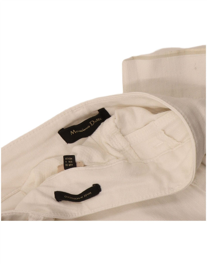 Massimo Dutti Blugi Cropped Femei EU 38 Mici L28 L25 Alb