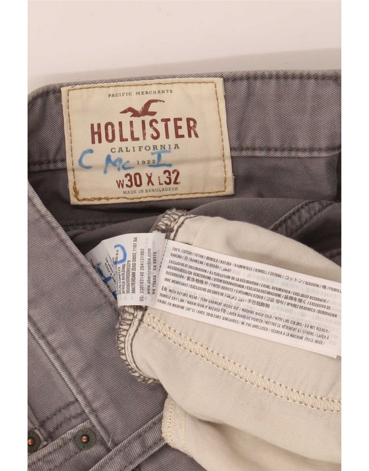 Blugi Hollister Slim pentru bărbați W30 L32 bumbac gri