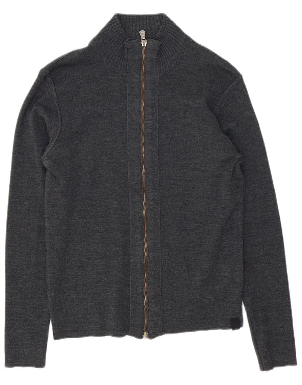 Pulover cardigan pentru femei Calvin Klein Jeans UK 12 Lână gri mediu