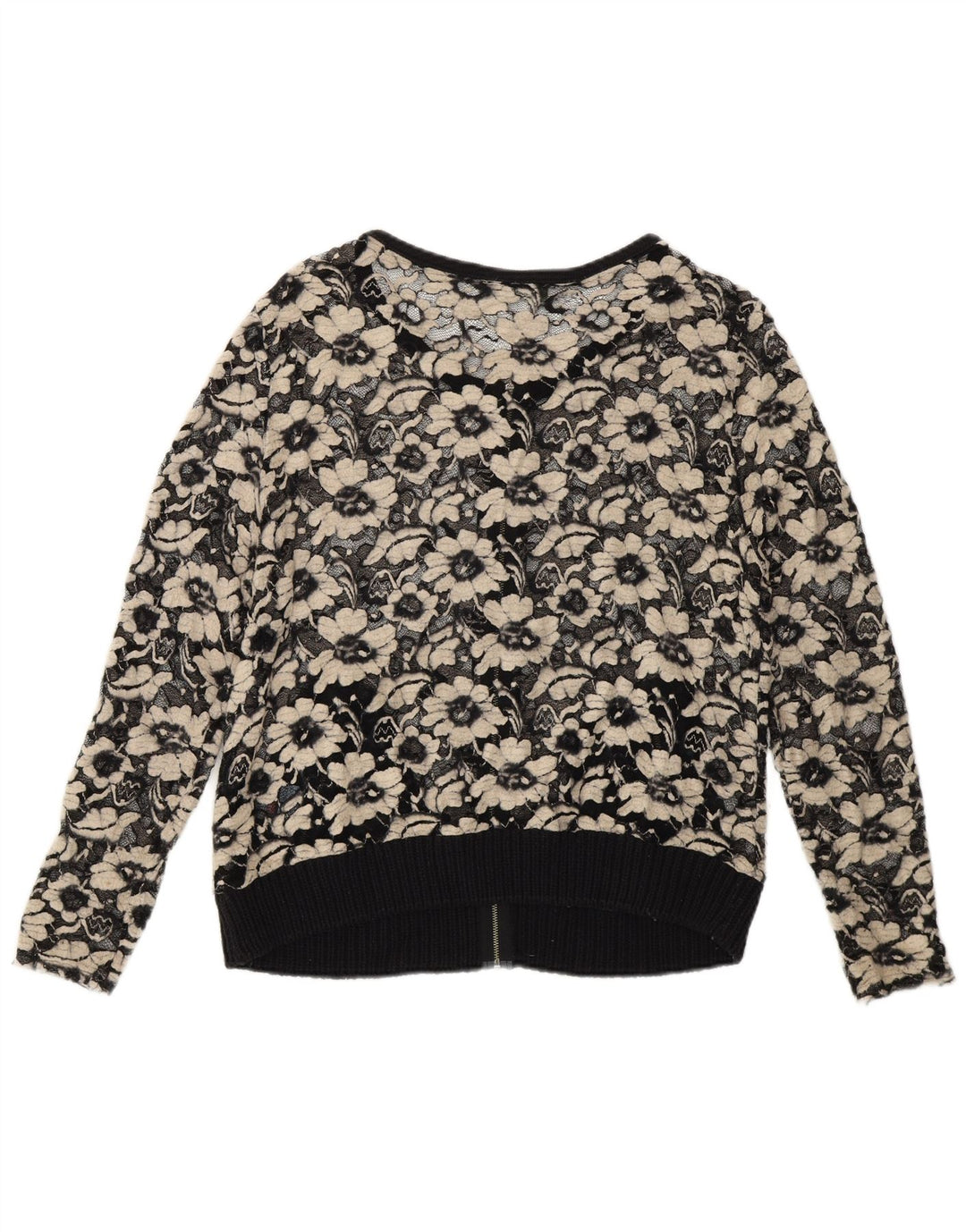 MINT VELVET Top cardigan transparent pentru femei UK 14 Medium Black Viscose