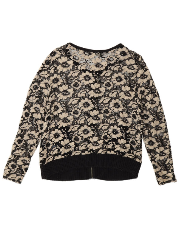 MINT VELVET Top cardigan transparent pentru femei UK 14 Medium Black Viscose