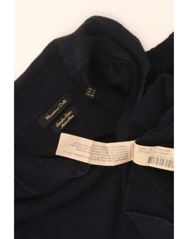 Cămașă polo Massimo Dutti pentru bărbați, mare, albastru bleumarin, bumbac