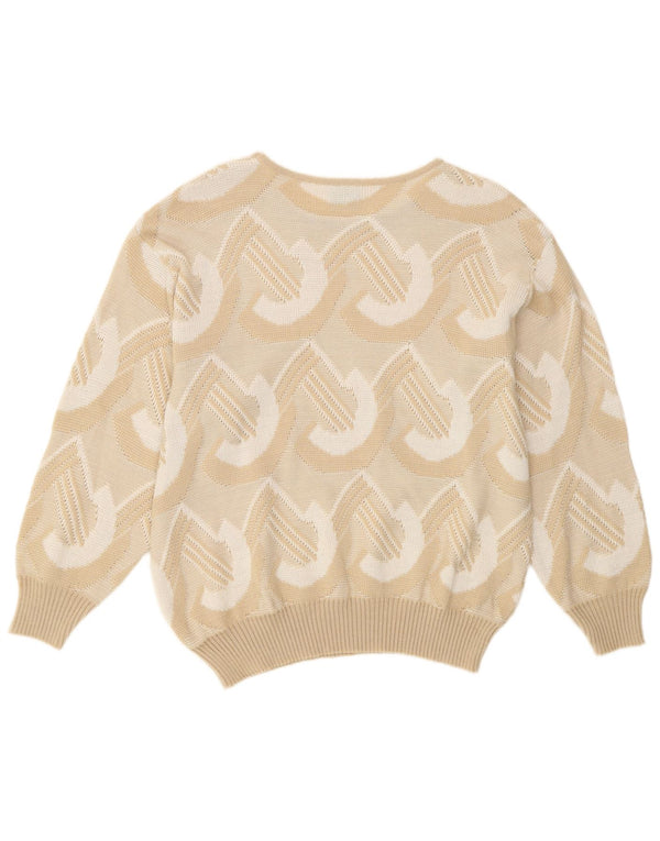 Pulover pentru damă Canda cu gât de barcă IT 48 XL Bej Geometric Acrilic