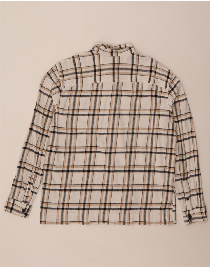 Cămașă Jack & Jones pentru bărbați din flanel 2XL, bumbac alb cu carouri