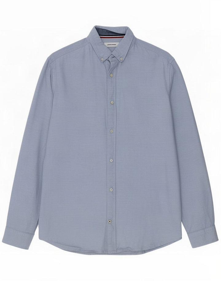 Jack & Jones Cămașă pentru bărbați, bumbac cu pete albastru mediu