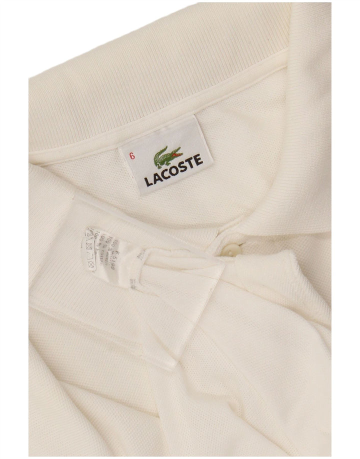 Tricou polo pentru bărbați LACOSTE Mărimea 6 XL Bumbac alb