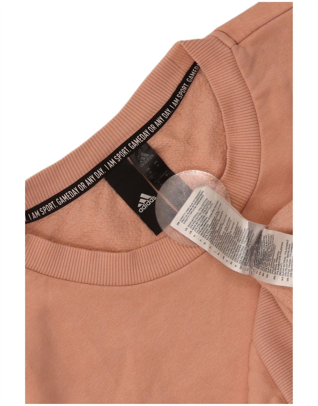 Pulover ADIDAS pentru damă cu grafică, UK 12/14, bumbac roz mediu