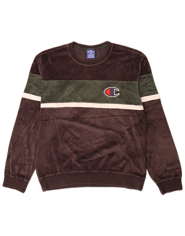 Pulover din catifea pentru femei Champion UK 16, mare, gri, bloc de culoare