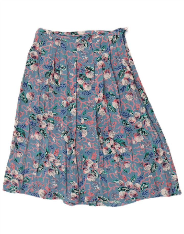 Fusta plisată Vintage pentru femei W26 Small Blue Floral