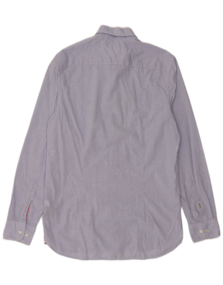 Cămașă pentru bărbați Tommy Hilfiger Slim Fit, bumbac cu dungi albastre medii