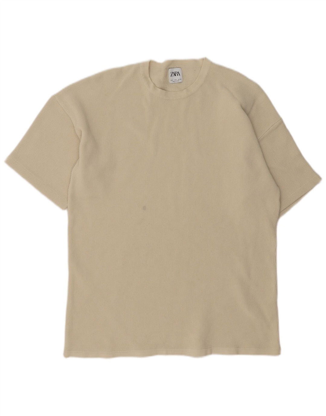 Tricou Bărbați Zara Top Mare Bej Bumbac