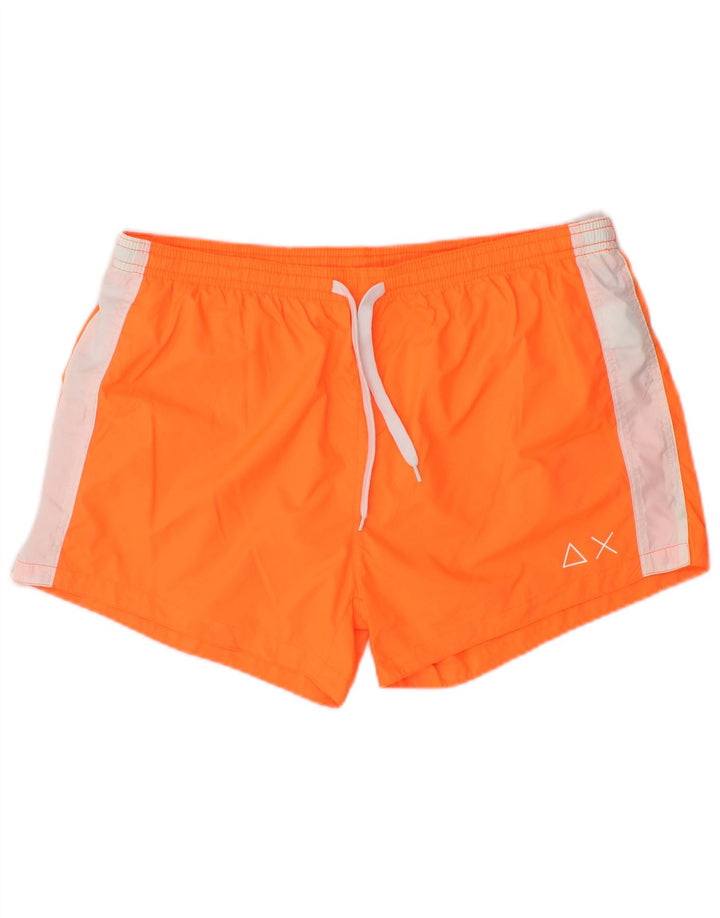 Sun68 Pantaloni scurți de înot pentru bărbați XL Orange Colorblock