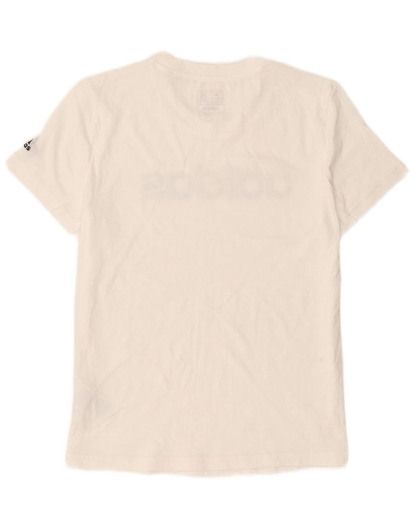 Tricou grafic Adidas pentru femei Top UK 12 Medium White Bumbac