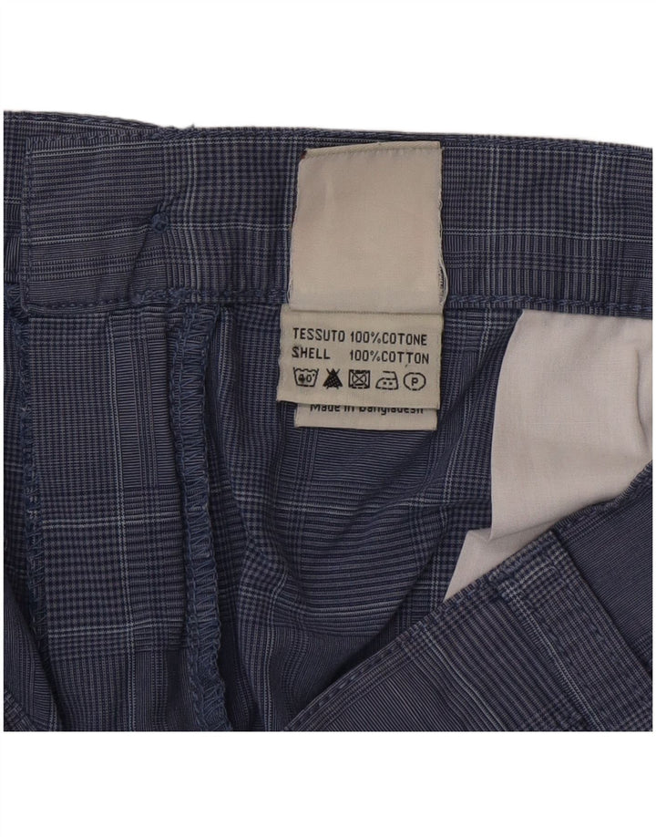 Pantaloni scurți cargo pentru bărbați Blue Side IT 52 XL W36 Blue Check Bumbac