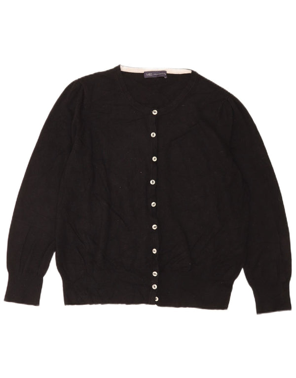 Pulover cardigan pentru femei Marks & Spencer UK 18 XL, viscoză neagră