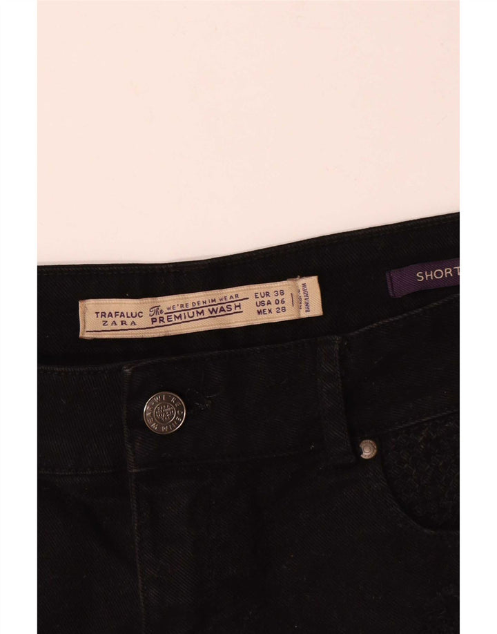 Pantaloni scurți din denim pentru femei Zara EU 38 Small W28 Negru