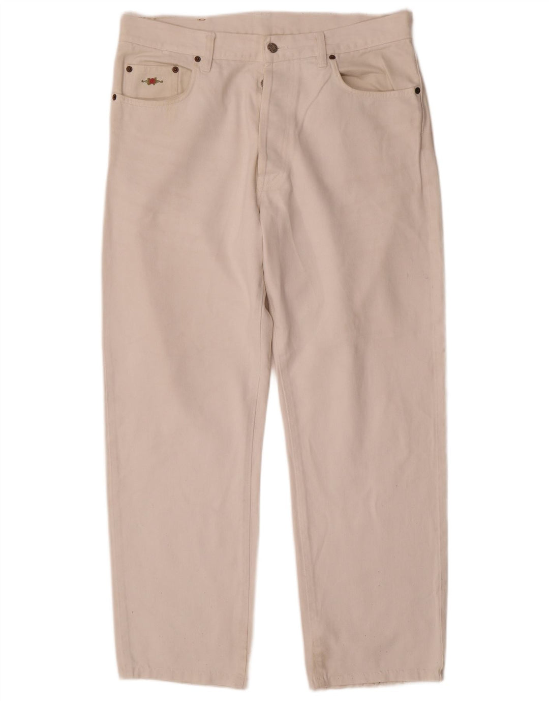 Blugi drepti pentru bărbați Charro W38 L30 bumbac alb