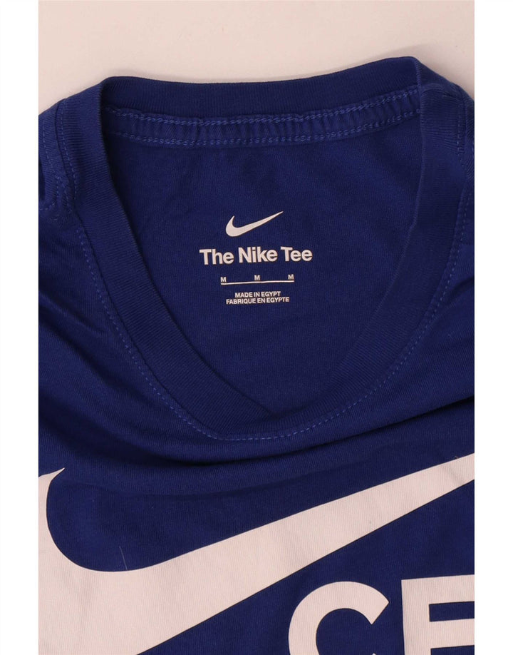 Tricou grafic Nike pentru bărbați Top din bumbac albastru mediu