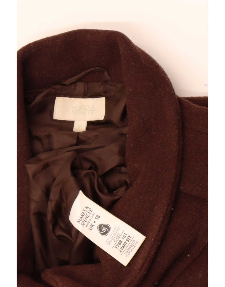 Palton pentru femei Marks & Spencer UK 18 XL maro lână nouă