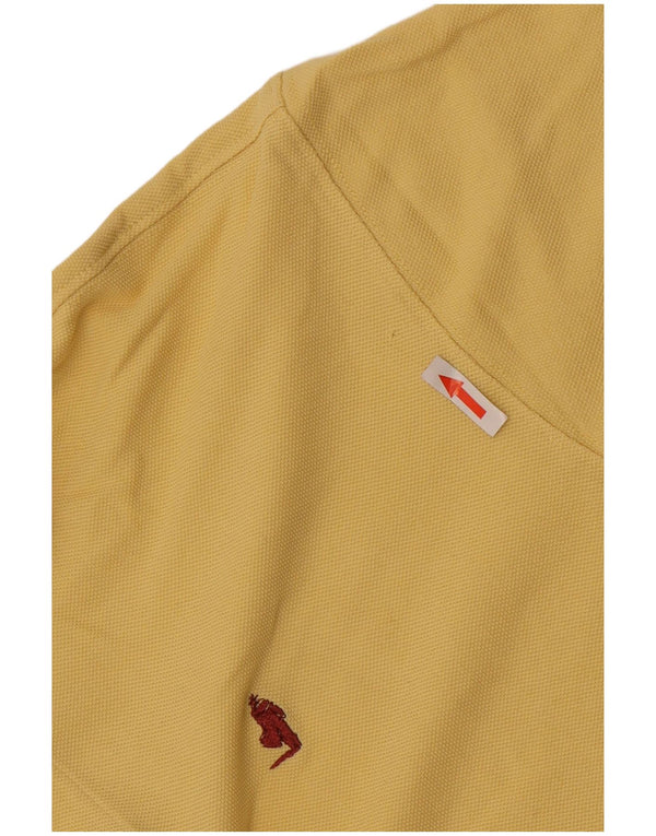 Tricou polo Marlboro Classics pentru bărbați, bumbac galben mediu