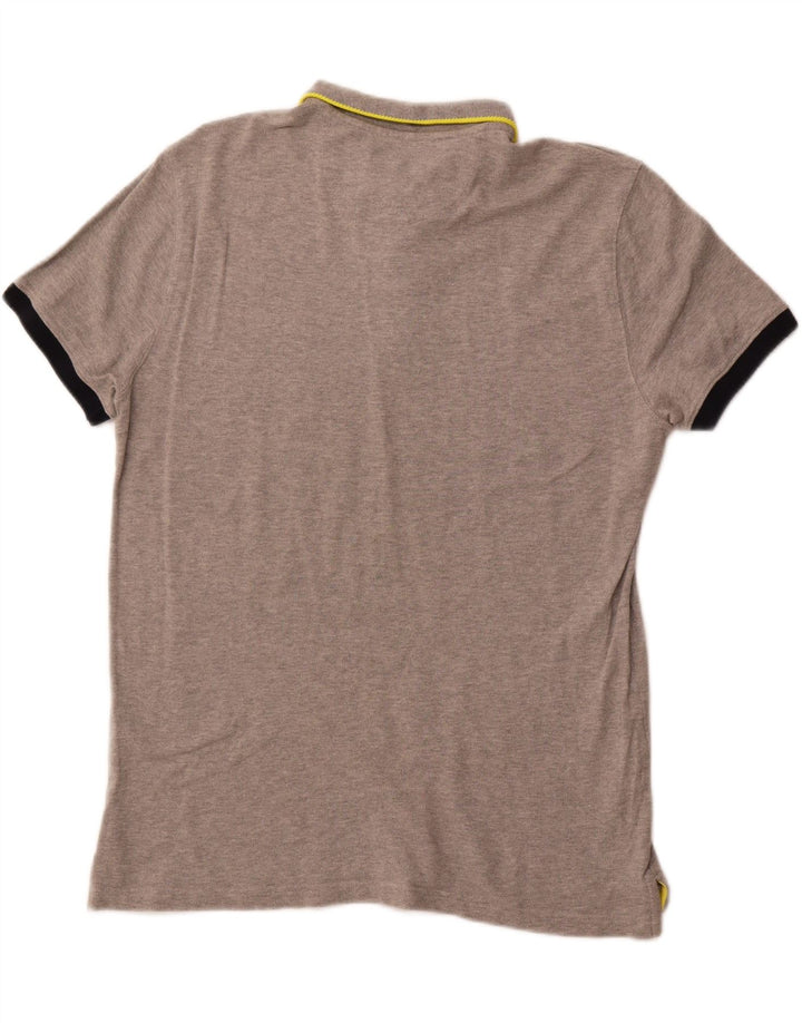MASSIMO DUTTI Cămașă polo pentru bărbați, cu croiala lejeră, mare, gri