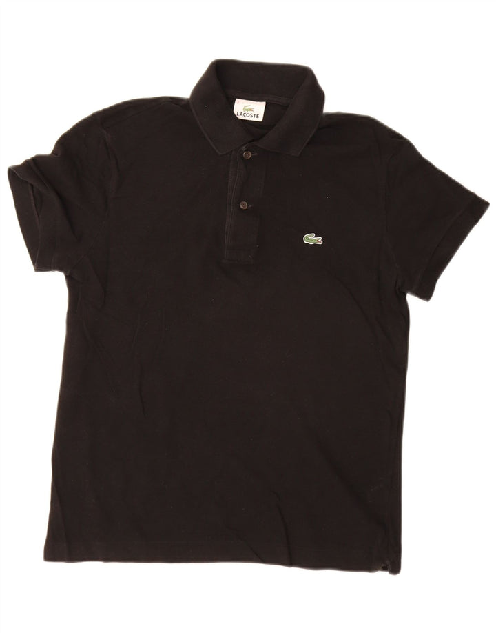 Tricou polo Lacoste pentru bărbați, mărimea 3, bumbac negru mic